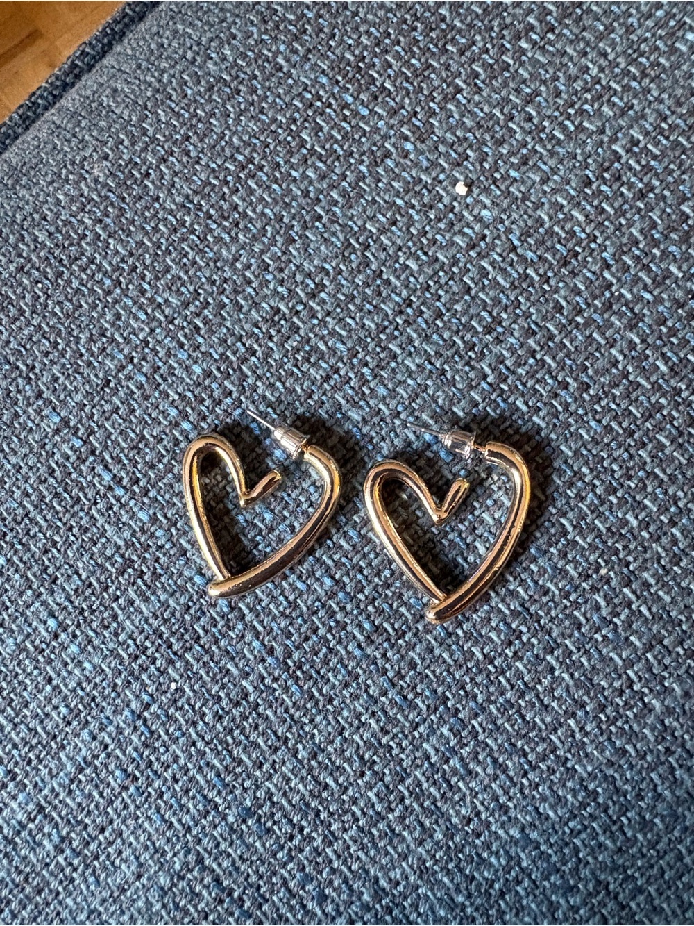 Gold Open Heart Hoop Earrings - Women Jewelry